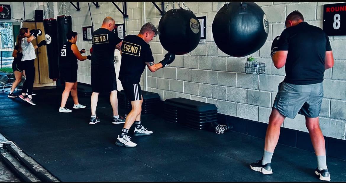 BOX30 members working through the boxing circuit together